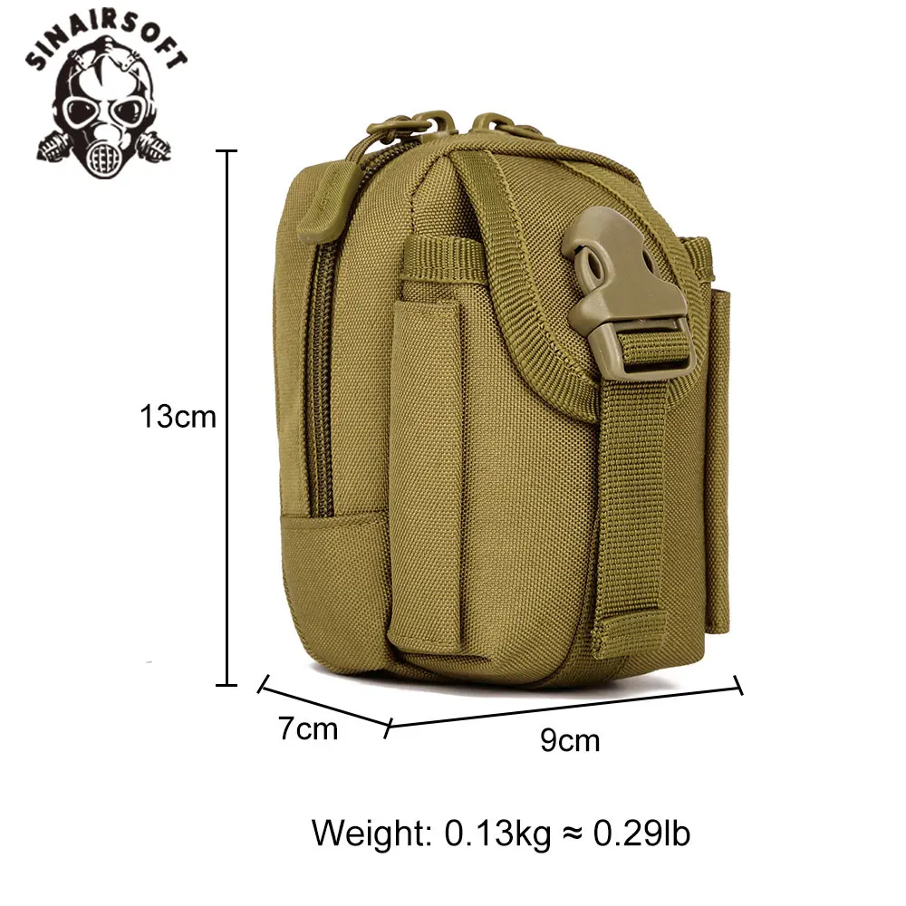 SINAIRSOFT-bolsa táctica pequeña para teléfono móvil, accesorio de sistema Molle para deportes al aire libre, impermeable, de 4,5 pulgadas - imagen 2