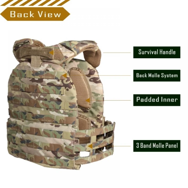 Chaleco táctico de liberación rápida para hombre, armadura corporal MC Webband mejorada - imagen 5
