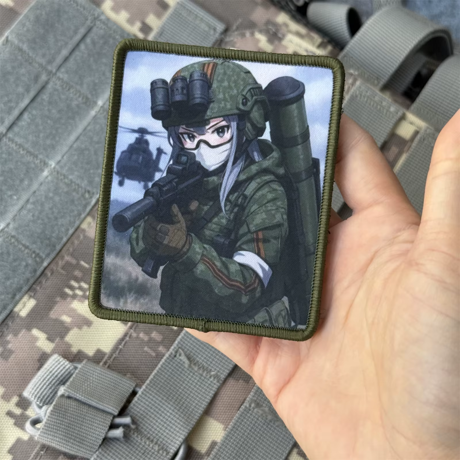 Parche táctico moral militar estilo anime con velcro para brazalete - imagen 5