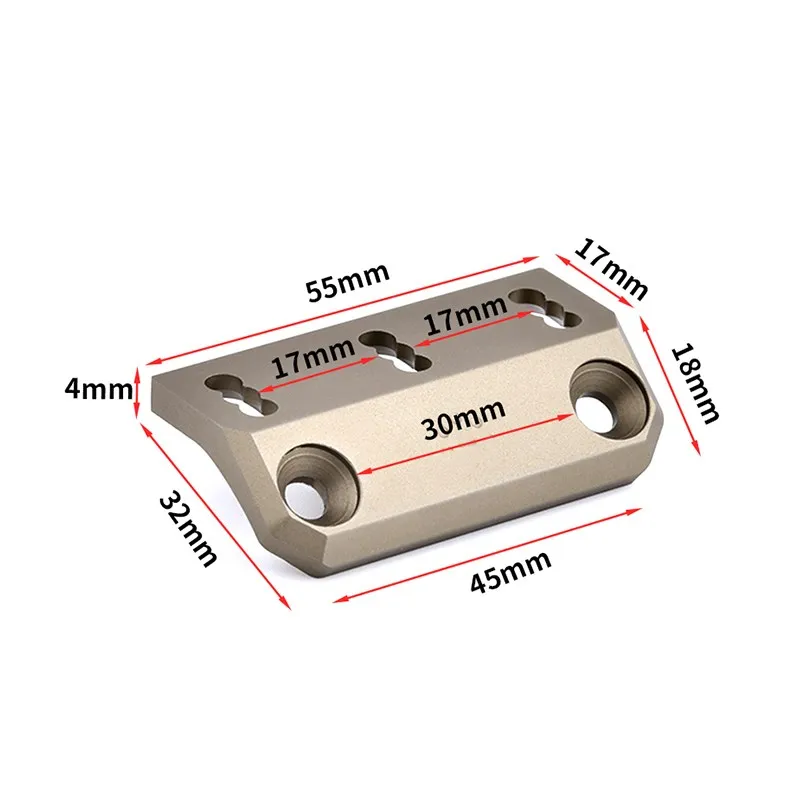 Linterna Airsoft Fit SMR Rail mini Scout Light Offset montaje lateral para Surefir M300 M600 accesorios de Base de luz de arma - imagen 2