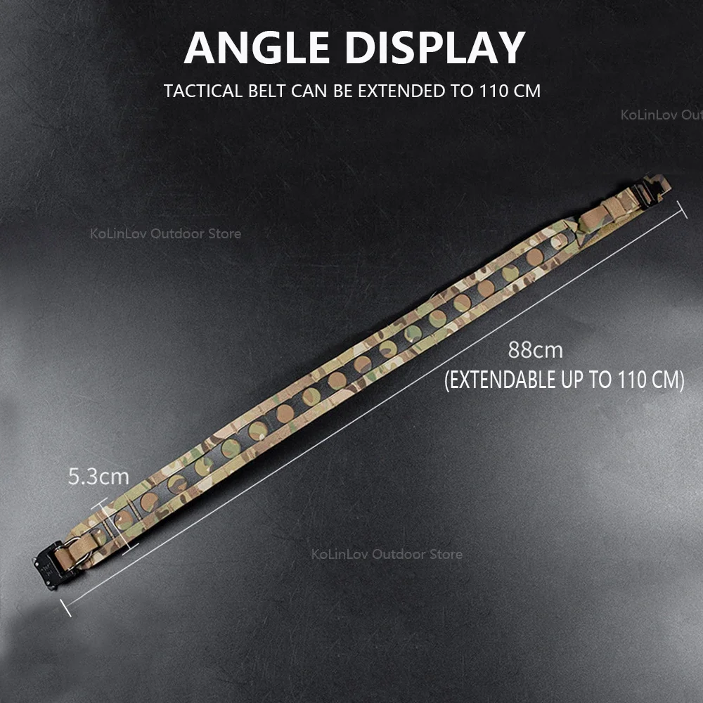 Cinturón táctico estilo Ferro Bison, cierre de cintura, liberación rápida, doble hebilla, pretina interior y exterior - imagen 5