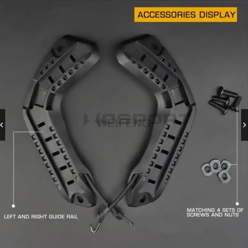 Accesorios de caza, adaptador táctico rápido para casco, montaje de luz de riel lateral de arco con cordón, accesorios de tornillo de montaje - imagen 4