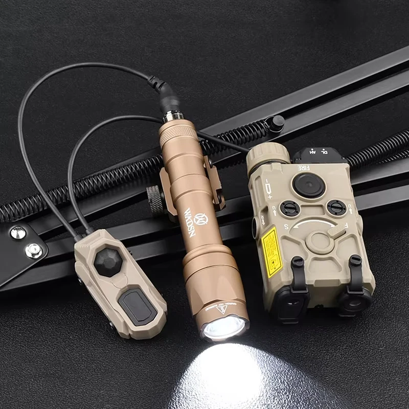 Caja de batería táctica OGL PEQ15 NGAL rojo verde azul IR Surefir M300 M600 linterna AR15 accesorios AXON interruptor de presión Dual - imagen 4