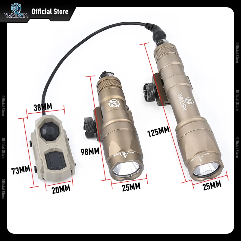 WADSN-linterna táctica SF Surefir M300A/M600C, 400/600 lúmenes, interruptor AXON de luz blanca, luz de explorador de caza, accesorios Airsoft - imagen 2