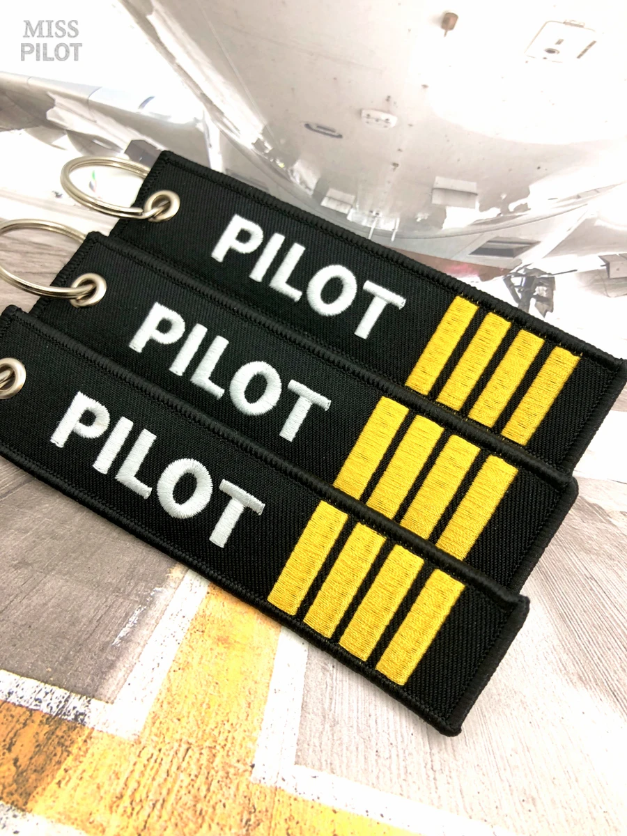 Paquete de llavero de aviación PILOT Streamers Flight Crew 2, 3, 4 bares - imagen 3