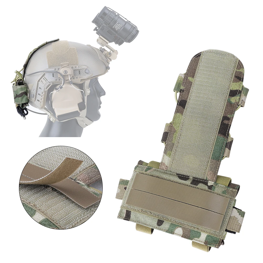 KRYDEX casco táctico GPNVG-18 MK1 bolsa de batería bolsa de contrapeso casco paquete de batería bolsa de peso de equilibrio con gancho y bucle - imagen 5