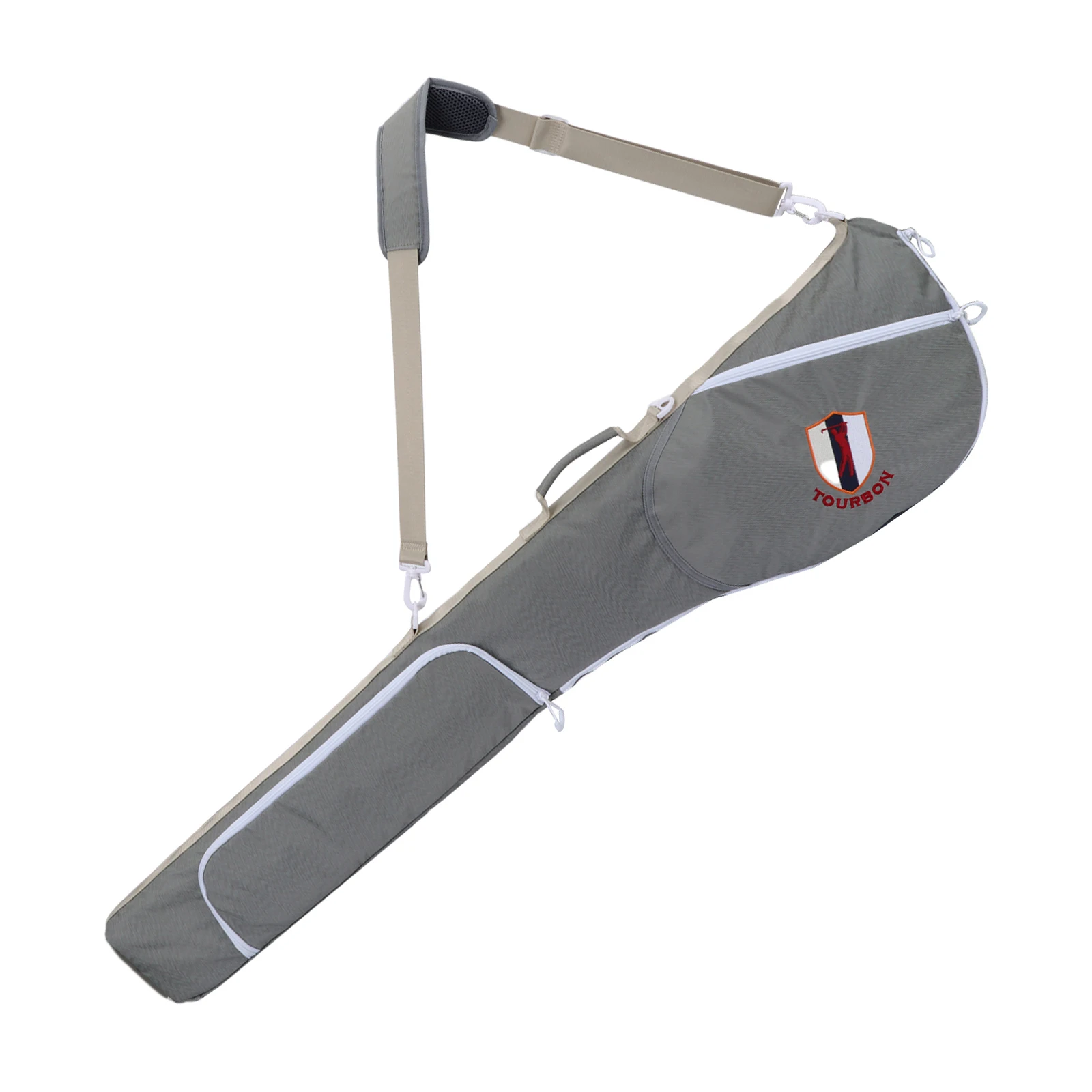 Tourbon Bolsa de golf de nailon para transporte cómodo, bolsa para palos de golf, bolsa de almacenamiento duradera para domingo, bolsa de viaje pequeña para campo de conducción, impermeable - imagen 3
