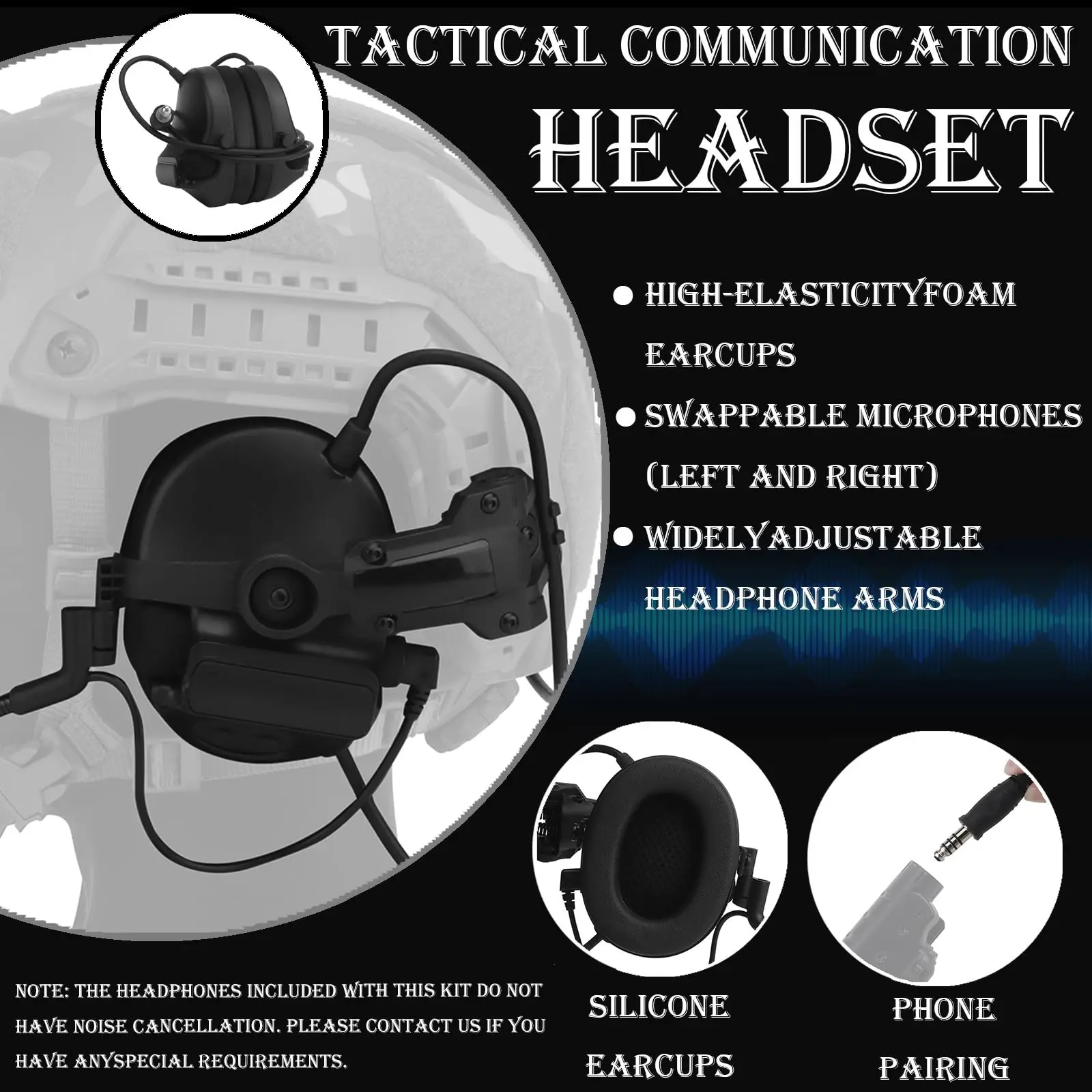 Conjunto de casco táctico Airsoft estilo militar gótico con sistema de comunicación, kit de casco Cyberpunk Airsoft para Paintball y Cosplay - imagen 4