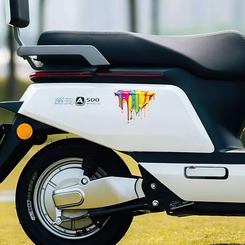 Pegatina de pintura fluida colorida para coche, cubierta creativa para rascar el coche, pegatina para vehículo eléctrico y motocicleta, decoración DIY - imagen 4