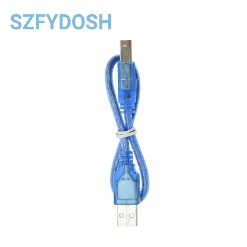 Cable USB Arduino Uno R3 Mini/Micro Nano Mega Azul - imagen 4