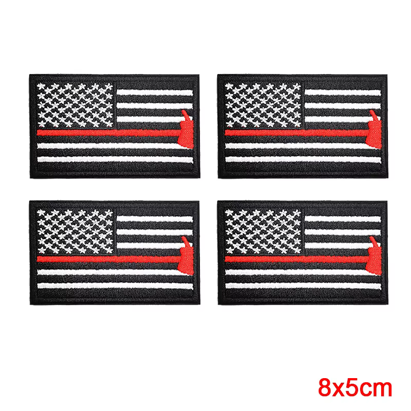 Parche bordado táctico bandera EE. UU. velcro negro-blanco-rojo - imagen 5