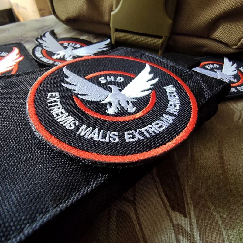 The Division SHD parches bordados para ropa, insignias de juego, brazalete militar táctico del ejército, alas, gancho y bucle, pegatina de mochila - imagen 4