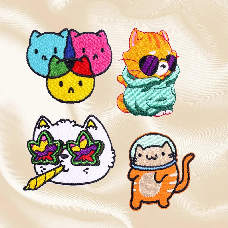 Parche bordado de animales bonitos, parche de rana, erizo de pingüino, gato de dibujos animados, parches termoadhesivos para planchar DIY para ropa - imagen 5