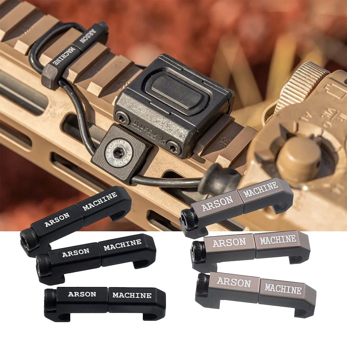 3 unids/set máquina táctica Arson gestión de cables MLOK sistema WireGuide para M300 M600 PEQ armas linterna interruptor Cable Clip - imagen 2