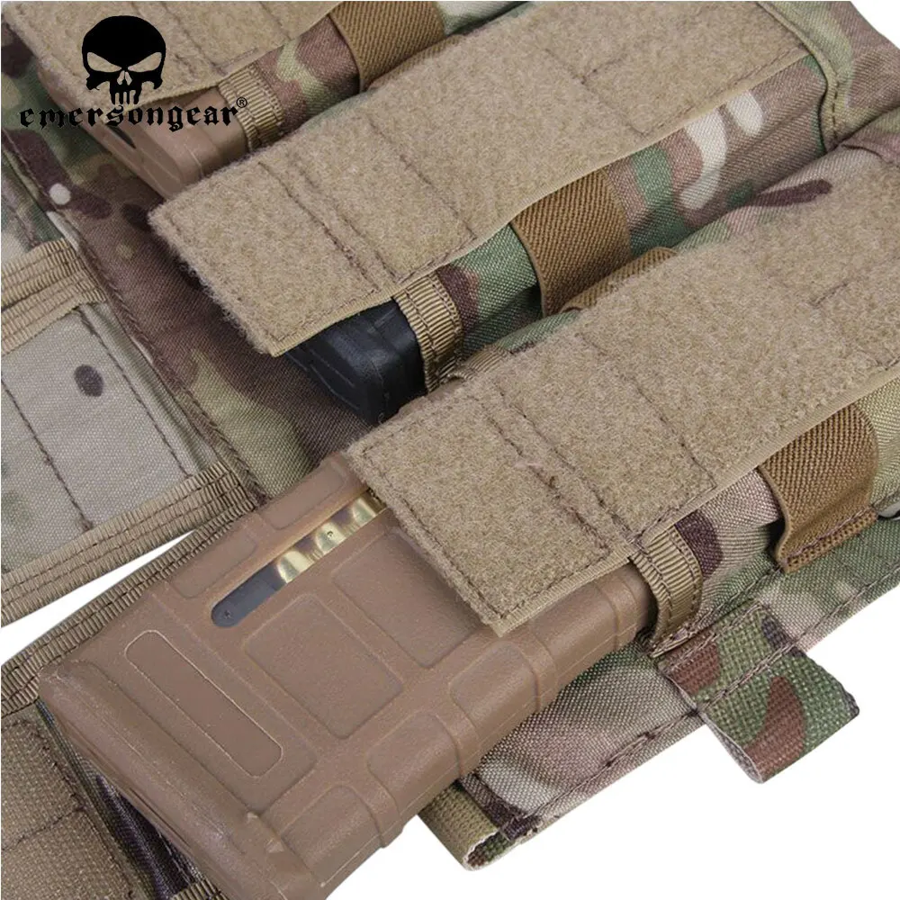 Emersongear Modular Triple bolsa Airsoft caza chaleco táctico revista bolsa juego de guerra Nylon Molle Mag bolsa Multi-camo EM9030 - imagen 5
