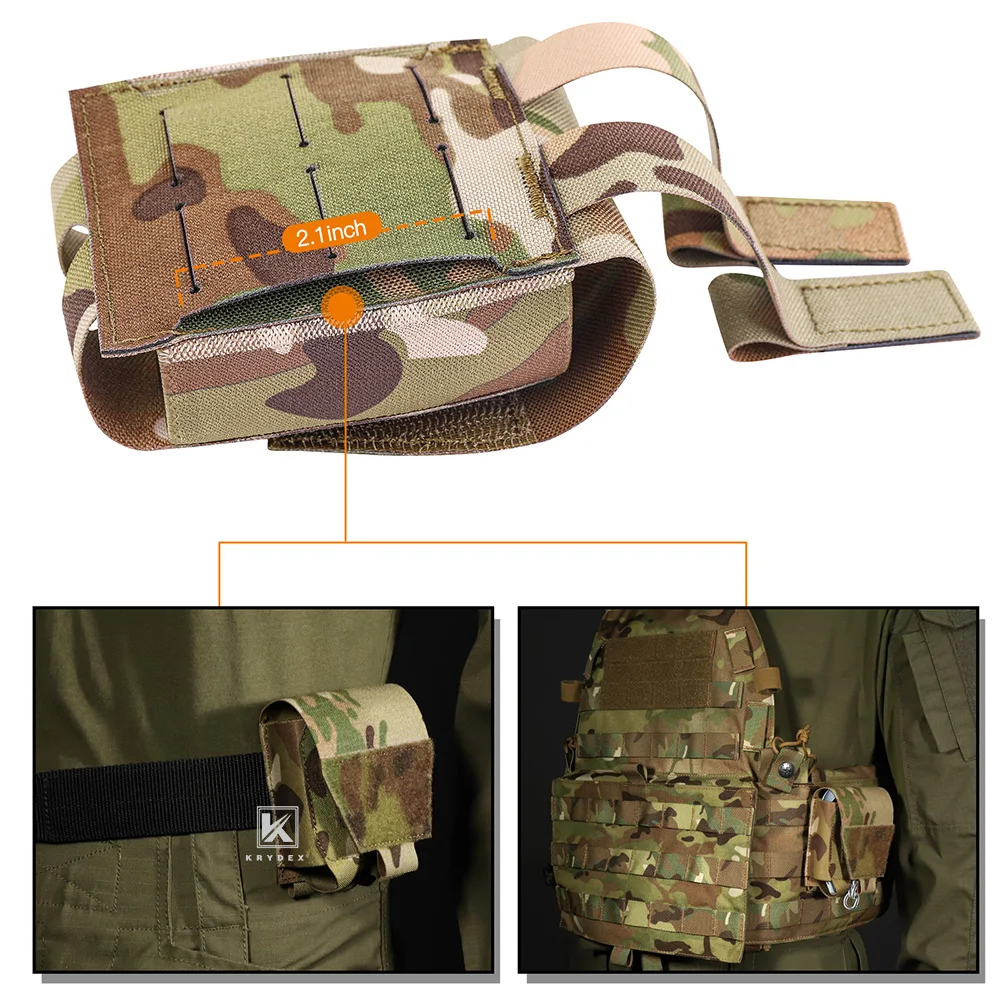 KRYDEX Estuche táctico para esposas, bolsa de almacenamiento para cinturón, funda para puños de perfil bajo, equipo Hutning para aplicación de la ley - imagen 5