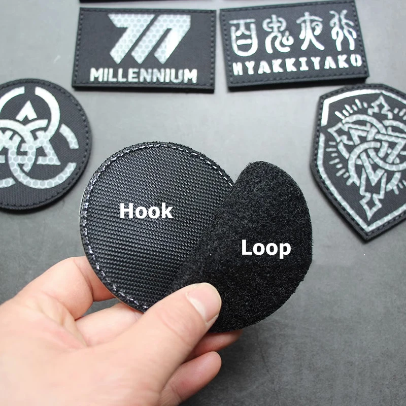 Insignia táctica de Anime, parche reflectante de archivos Granblue, brazalete de 100 puntos, Millennium GEHENNA ABYDOS HYAKKIYAKO para mochila - imagen 4