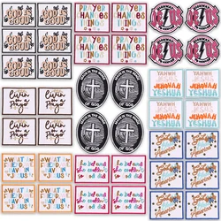 Parche termoadhesivo bordado Cruz de Jesús para chaquetas y gorros