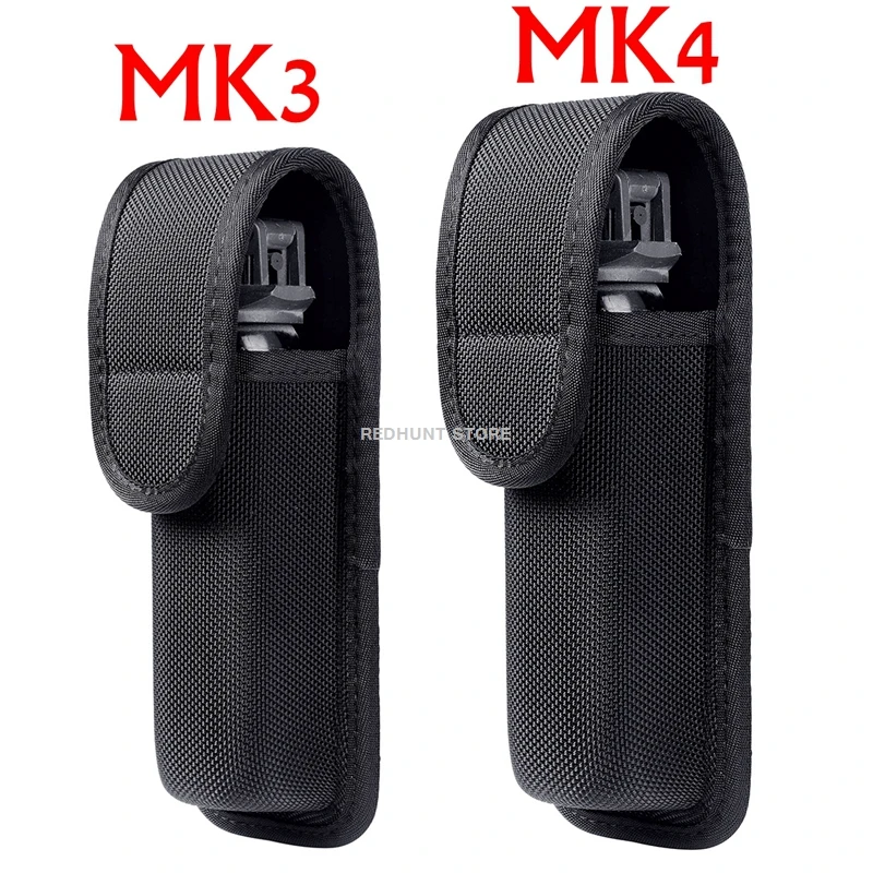 Bolsa para linterna táctica, soporte para linterna compacto con tapa abierta para acampar al aire libre/senderismo/escalada