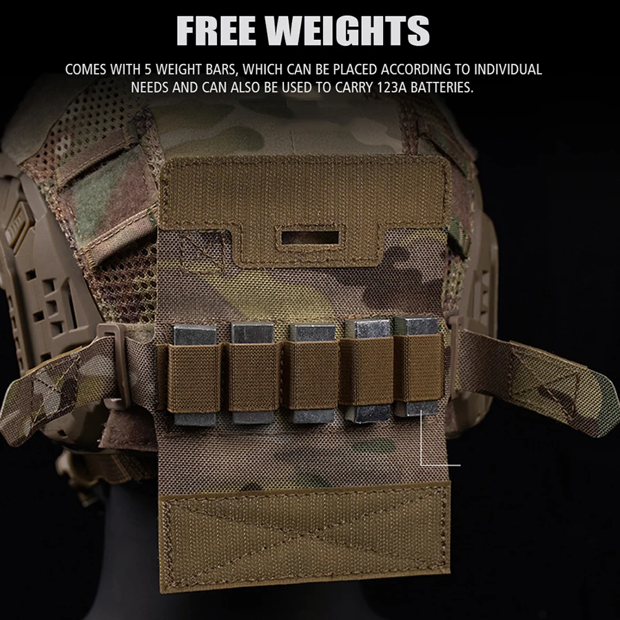Bolsa de contrapeso rápida para casco táctico, bolsa de batería NVG para OPS, BJ, PJ, MH, Airsoft, accesorios para cascos - imagen 5