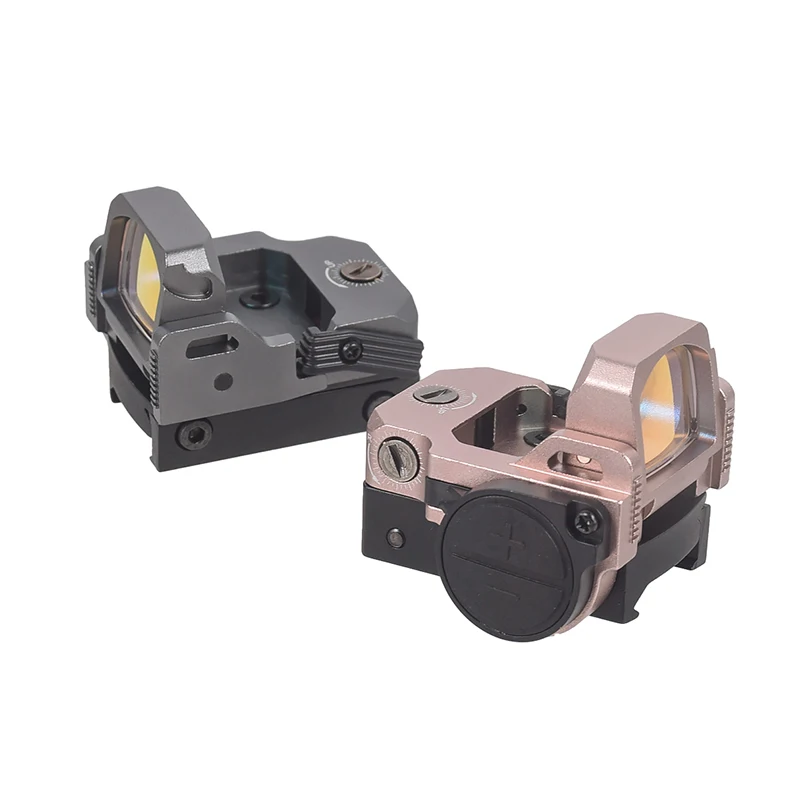 Mini mira táctica plegable abatible hacia arriba, mira de punto rojo, alcance 3MOA, colimador, pistola, Rifle, mira réflex para Glock AR15 M4, óptica de montaje - imagen 4