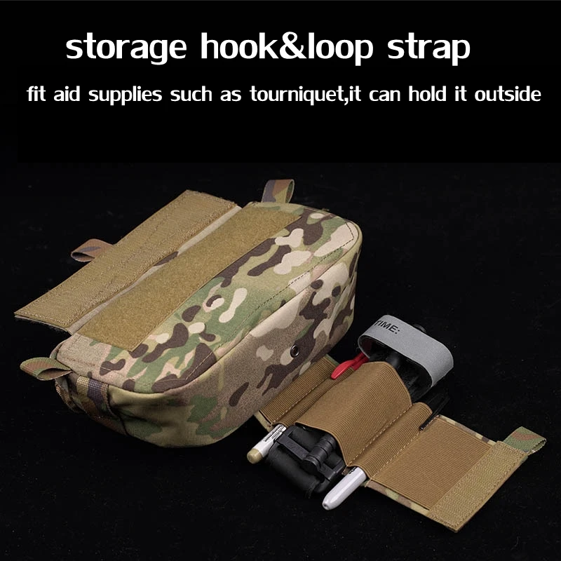 Bolsa de caída táctica, Kit de transporte Abdominal, riñonera con Panel de gancho y bucle para chaleco táctico, aparejo de pecho, bolsa para exteriores - imagen 3