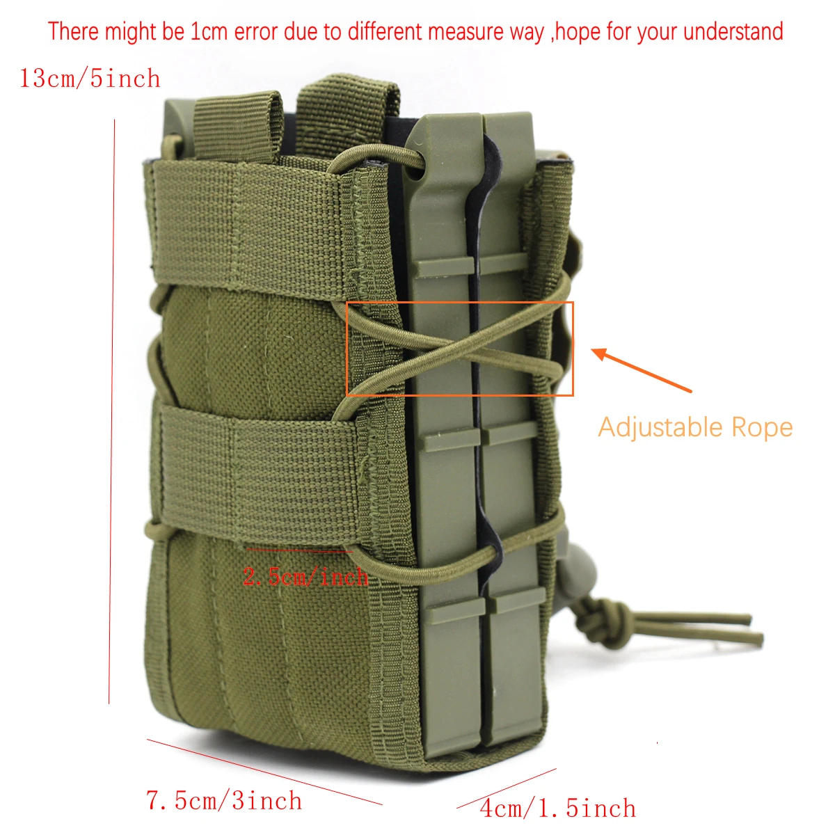 Bolsa de almacenamiento de revistas táctica para exteriores, chaleco con cinturón CS elástico doble 5,56, con función de soporte de carga MOLLE para Rifle y escopeta - imagen 4