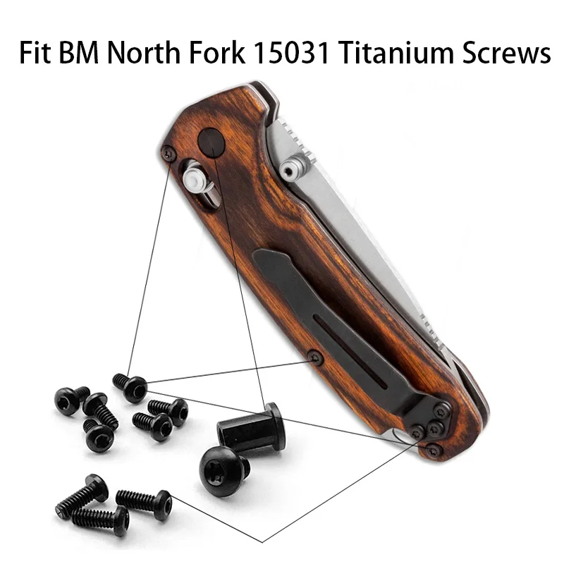 1 Juego de tornillos de aleación de titanio para cuchillo mariposa BM North FK 15031 tornillo EDC cuchillo North FK 15031 tornillos de montaje de mango - imagen 5
