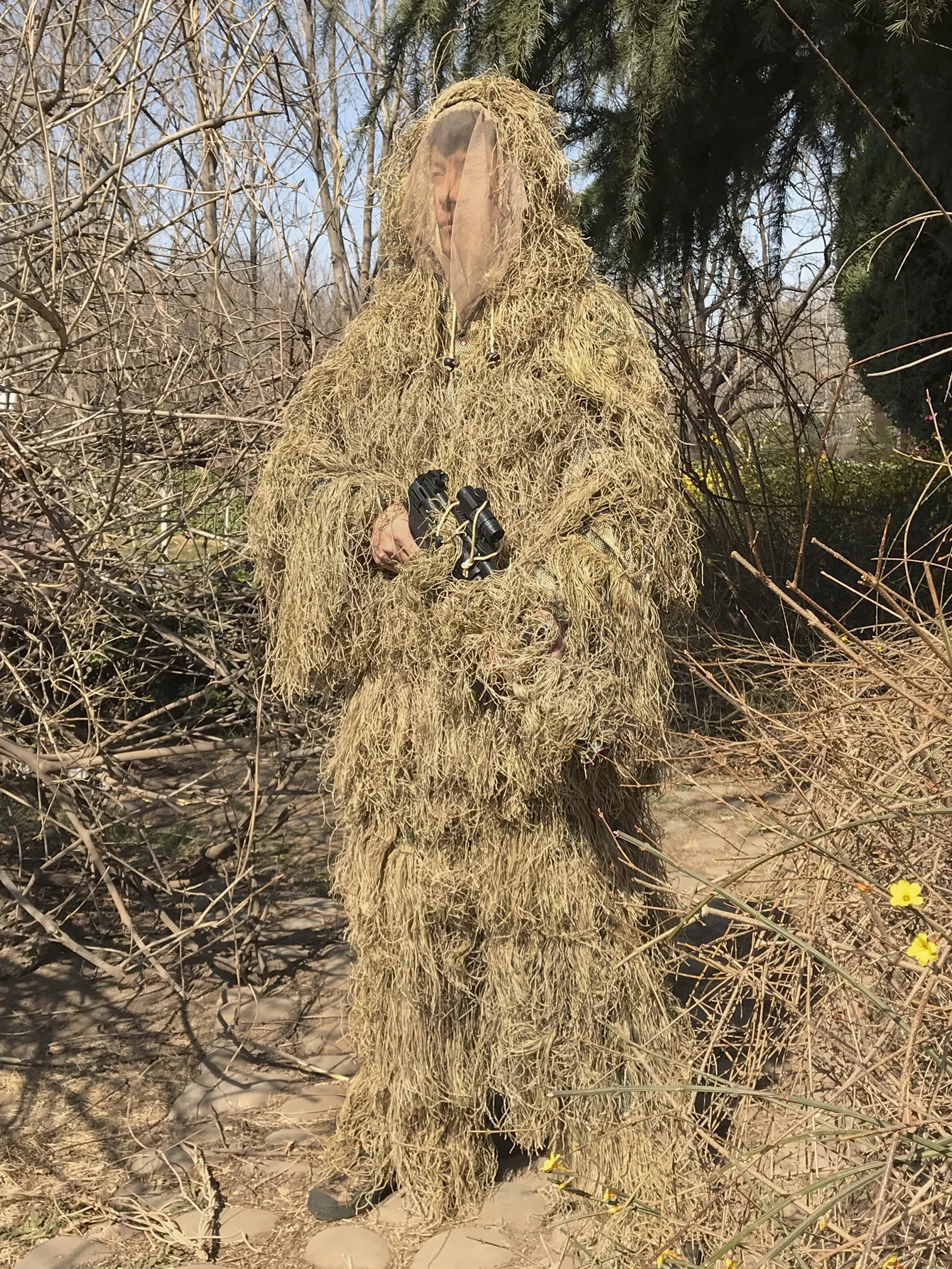 Traje Ghillie de hierba marchita 3D, ropa de camuflaje táctico de francotirador de 4 piezas, traje de caza, ropa de avistamiento - imagen 5