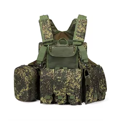 Chaleco táctico portaplacas MOLLE camuflaje FG – Caza y aire libre