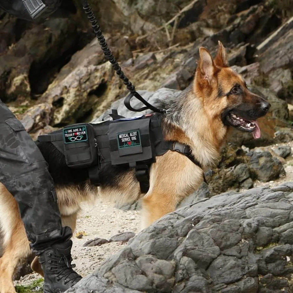 Chaleco táctico para perros con velcro y parche bordado adiestramiento - imagen 5