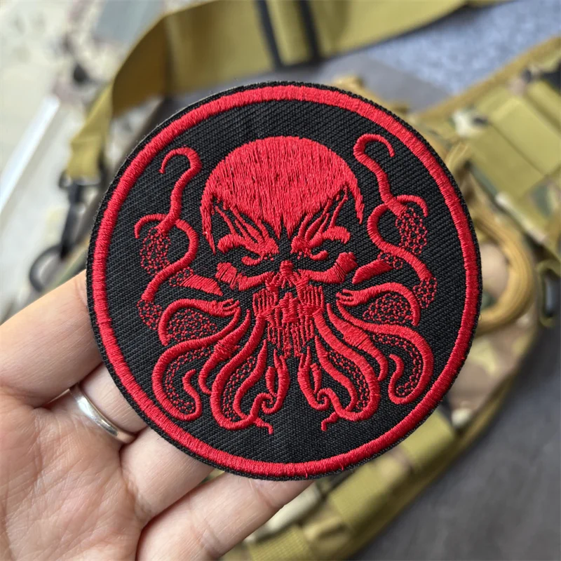 Parche bordado "Octopus" para ropa, insignia de moral táctica, parches con gancho, pegatinas para mochila, brazalete - imagen 2