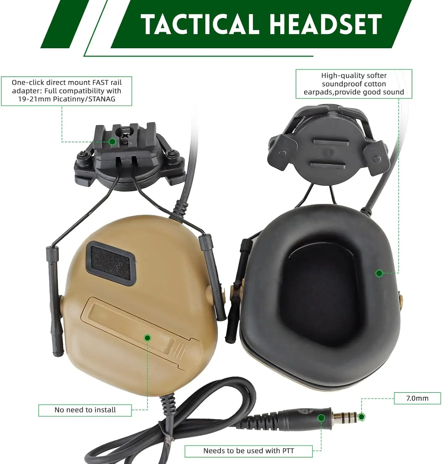 Conjunto de casco de tiro táctico Cod Airsoft casco de caza multifuncional Paintball absorbente de golpes juego de casco resistente a impactos - imagen 4