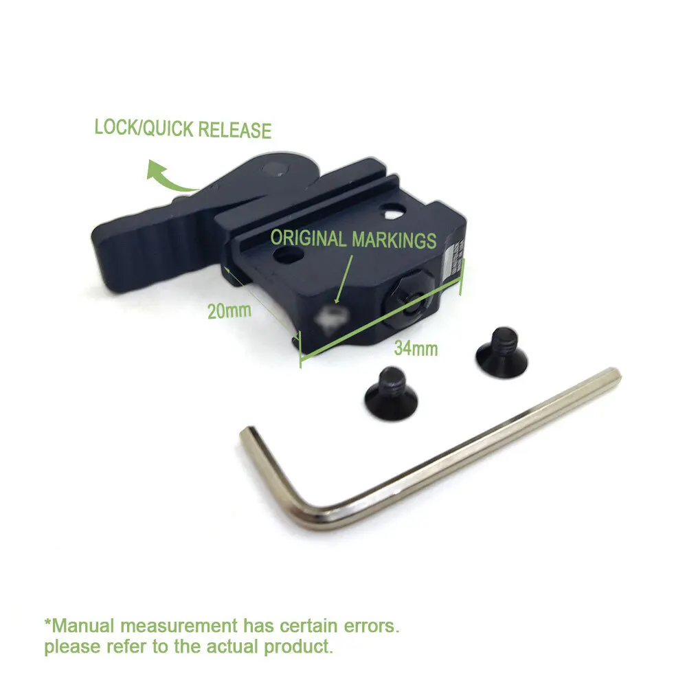 Soporte QD táctico de Metal SOTAC-GEAR, instalación rápida, soporte de extracción para PEQ DBAL Laser M300 M600, accesorios, riel Picatinny de 20mm - imagen 2