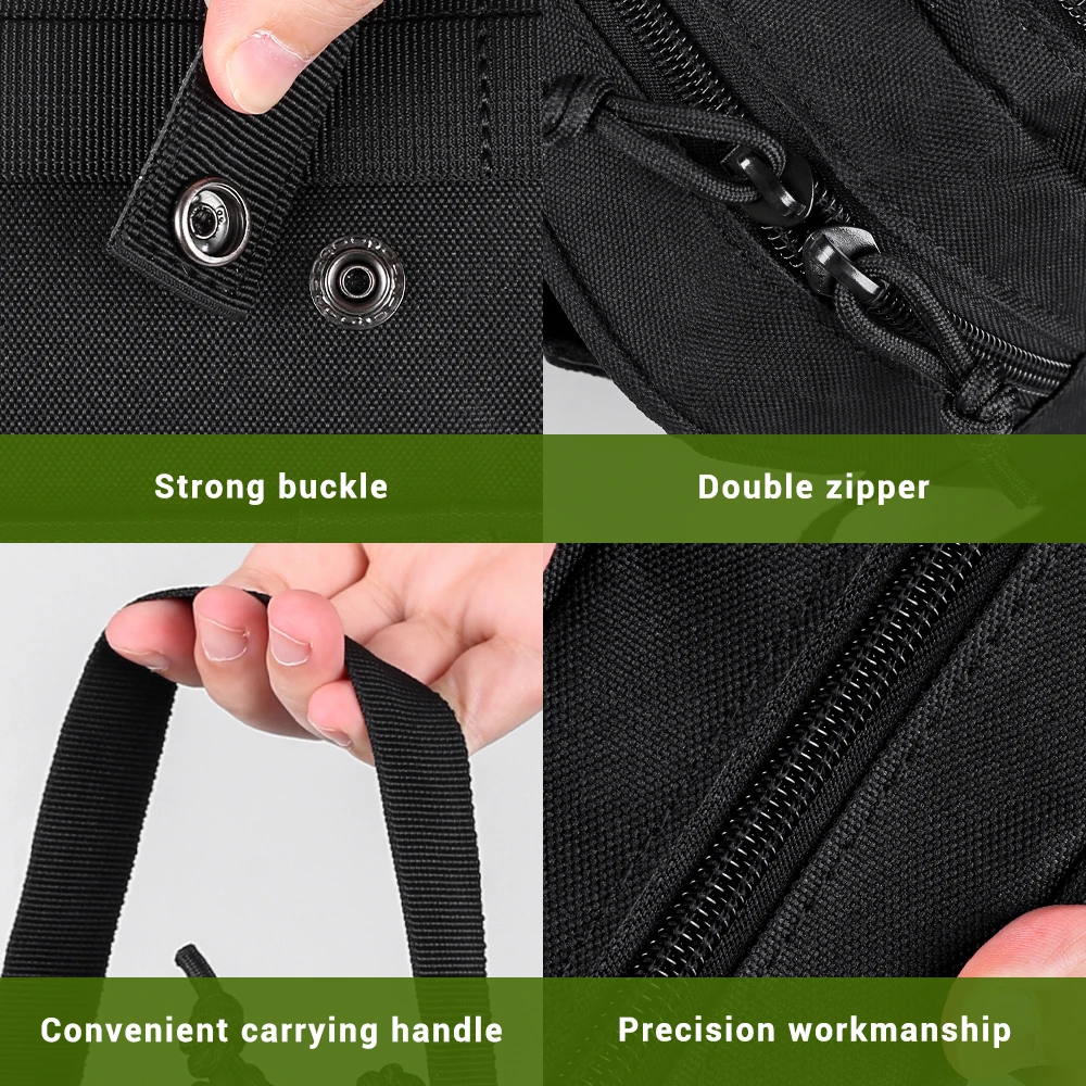 Neceser táctico Molle EDC, bolsa organizadora, utilidad para hombres, estuche de almacenamiento de herramientas de viaje de gran capacidad para caza al aire libre y Camping - imagen 4