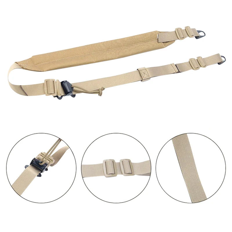 Correa de Rifle táctica de 2 puntos, correa de hombro para Rifle al aire libre, correa de hombro, hebilla de Metal, cinturón, accesorios de caza - imagen 5
