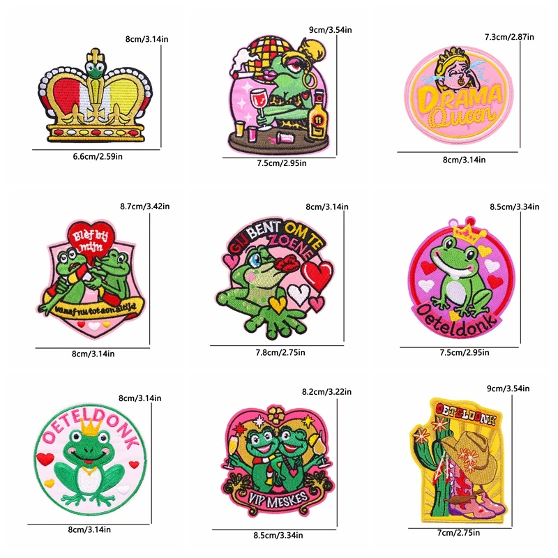 5 uds. Parche completo bordado de carnaval con emblema de Oeteldonk de Países Bajos, parches para planchar para ropa, parches para planchar para ropa DIY - imagen 4