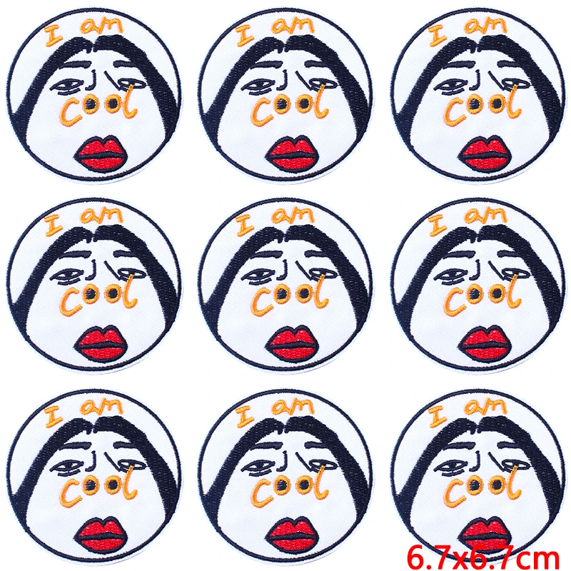 Parche Hippie bordado para planchar, pegatinas para ropa, rayas divertidas, insignias para mochila, 10 unidades por lote - imagen 3