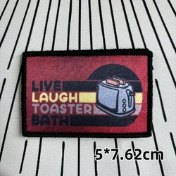 Parche gancho y bucle tostadora militar – Estampado divertido MOLLE