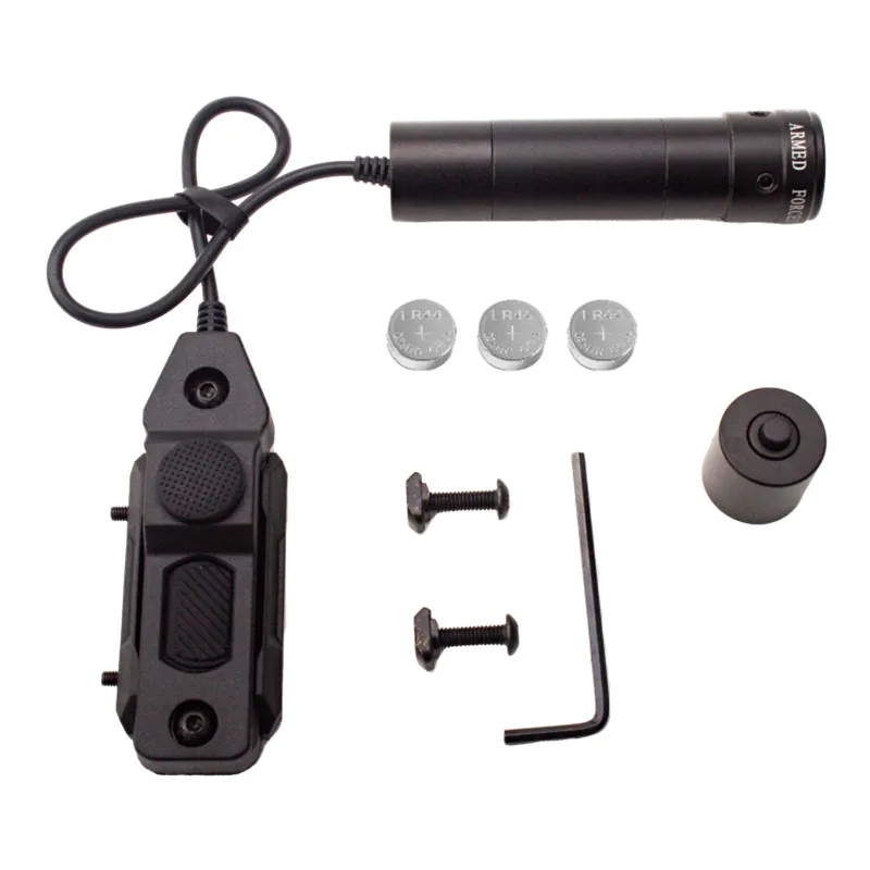 Mira láser roja con montaje en riel de 11 mm/20 mm con interruptor remoto para exteriores