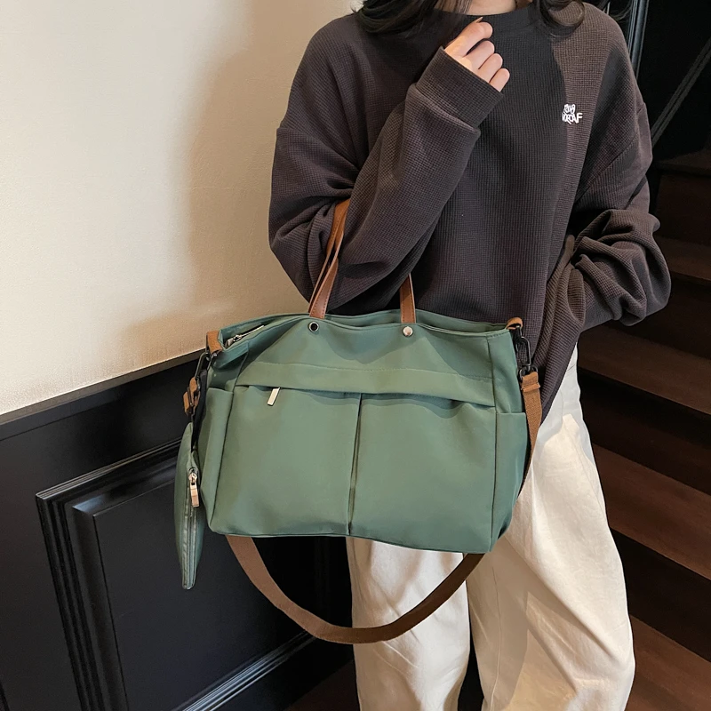 Bolsa de gimnasio para Fitness, bolso grande de hombro tipo bandolera para viajes y deportes al aire libre, bolsas de trabajo grandes para mujeres, estudiantes, bolso para ordenador portátil, 2 uds. - imagen 3