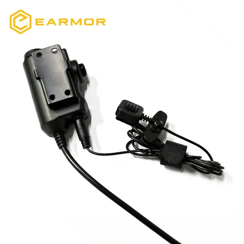 Adaptador PTT EARMOR M52 para auriculares tácticos de comunicación, cascos militares de empuje para hablar, PTT Kenwood para auriculares Earmor M32/M32H - imagen 2