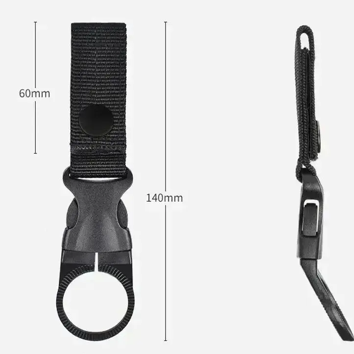 Gancho de hebilla de correas, soporte para botella de agua, Clip de nailon para exteriores EDC, mosquetón para escalar, cinturón, colgador de mochila, mosquetón para campamento, Clip para cinturón - imagen 5