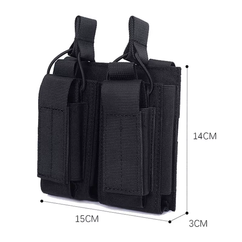 Bolsa táctica triple para cargadores MOLLE Universal Airsoft - imagen 5