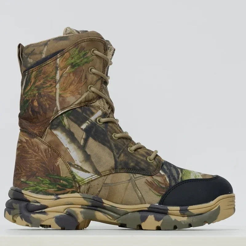 Botas para caminar y senderismo al aire libre para hombre, zapatillas tácticas impermeables para acampar y escalar, zapatos de senderismo de camuflaje para hombre - imagen 4