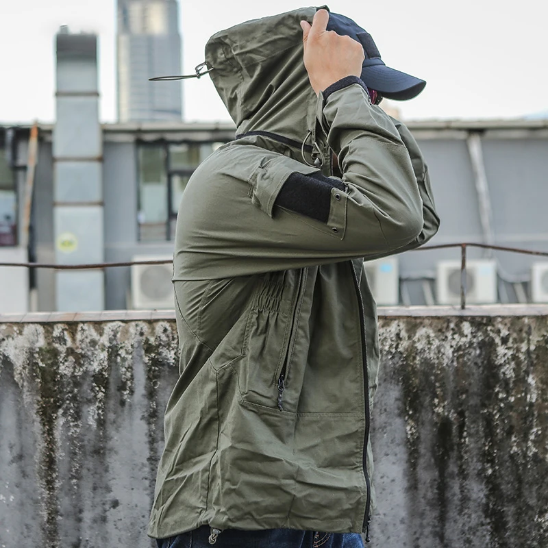 Chaqueta táctica PCU, chaqueta cortavientos de otoño con capucha, chaqueta fina para ir al trabajo, transpirable y duradera - imagen 2