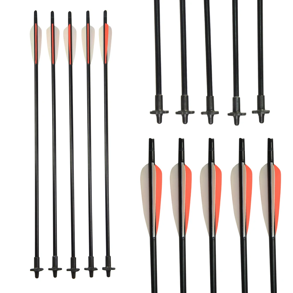 Flechas de caza 3/6 Uds flechas de fibra de vidrio pernos de liberación de 24 pulgadas para arco caza tiro accesorios de pesca