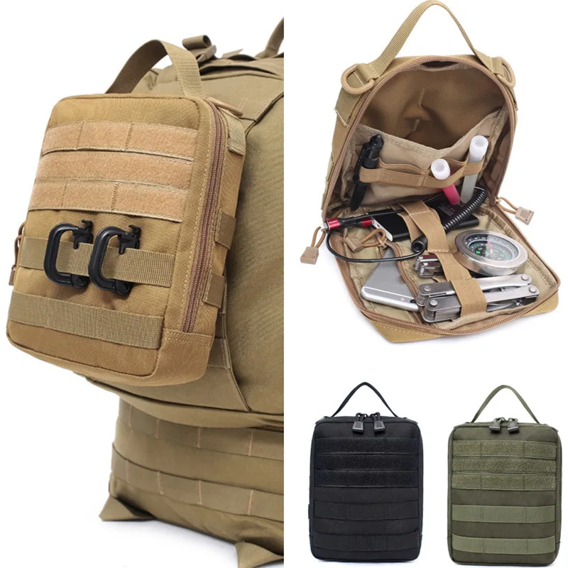 Bolsa de herramientas Molle EDC de utilidad, riñonera para acampar, senderismo, organizador grande, bolsas de accesorios para deportes al aire libre y caza