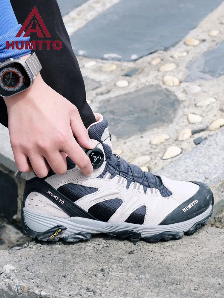 HUMTTO-zapatos de senderismo para hombre y mujer, botas de caza impermeables, zapatillas de escalada, botas altas antideslizantes para caminar y cazar