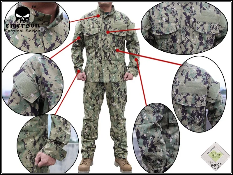 Emersongear NWU-Tipo III de combate táctico Bdu uniforme, EM6892 Aor2 - imagen 5